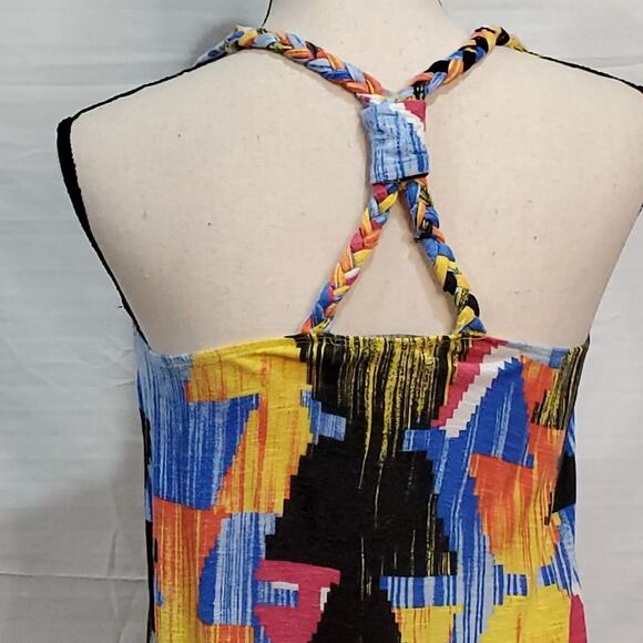 Twentyone Multicolor Geometric Shape Racerback Top Small - Picture 7 of 7